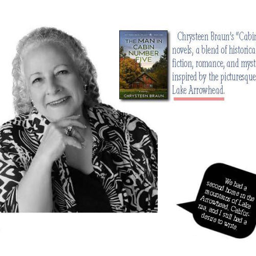 Chrysteen Braun with her book and quote