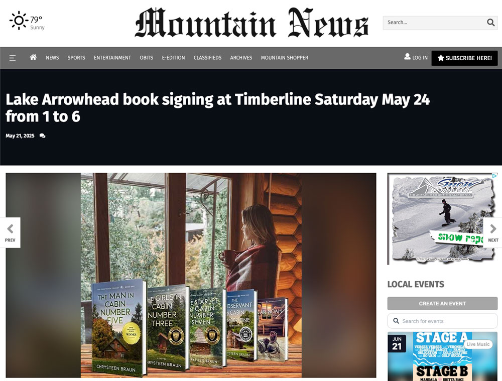 Mountain News Book Signing Announcement